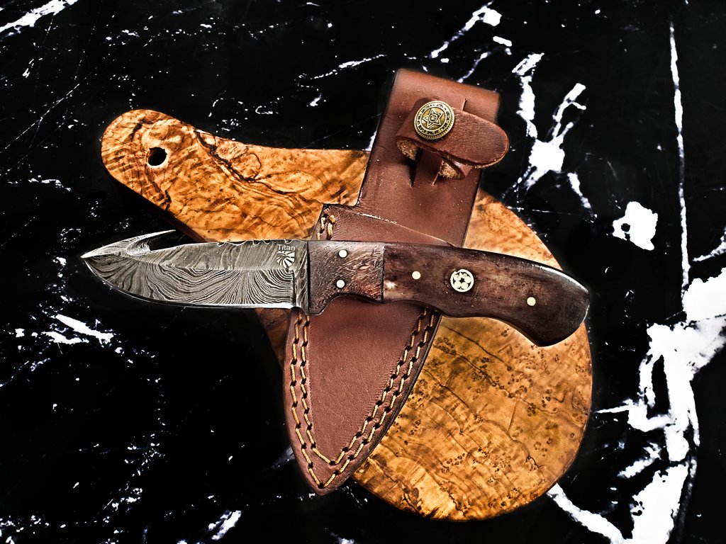 Damascus Knife Compact Utility Knife TD-176B