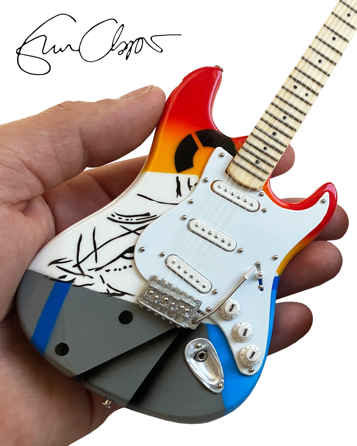 Eric Clapton CRASH One "Over the Rainbow" Mini Guitar Replica - Officially Licensed Fender®