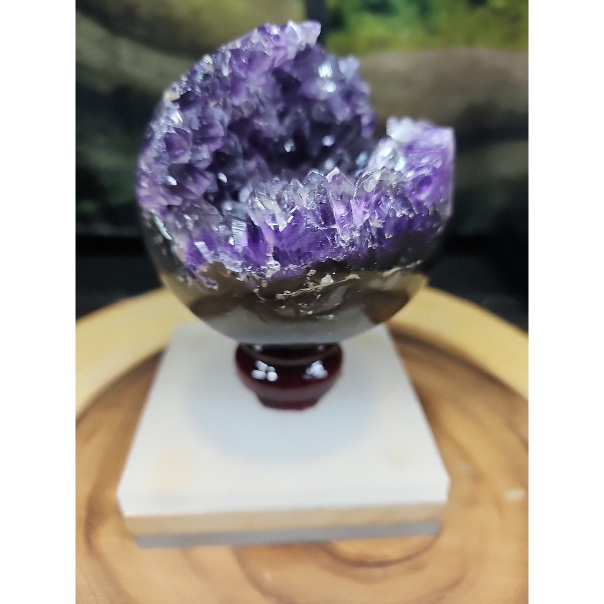 Purple Quartz Crystal Cave Geode – 1.92 lb Brazil