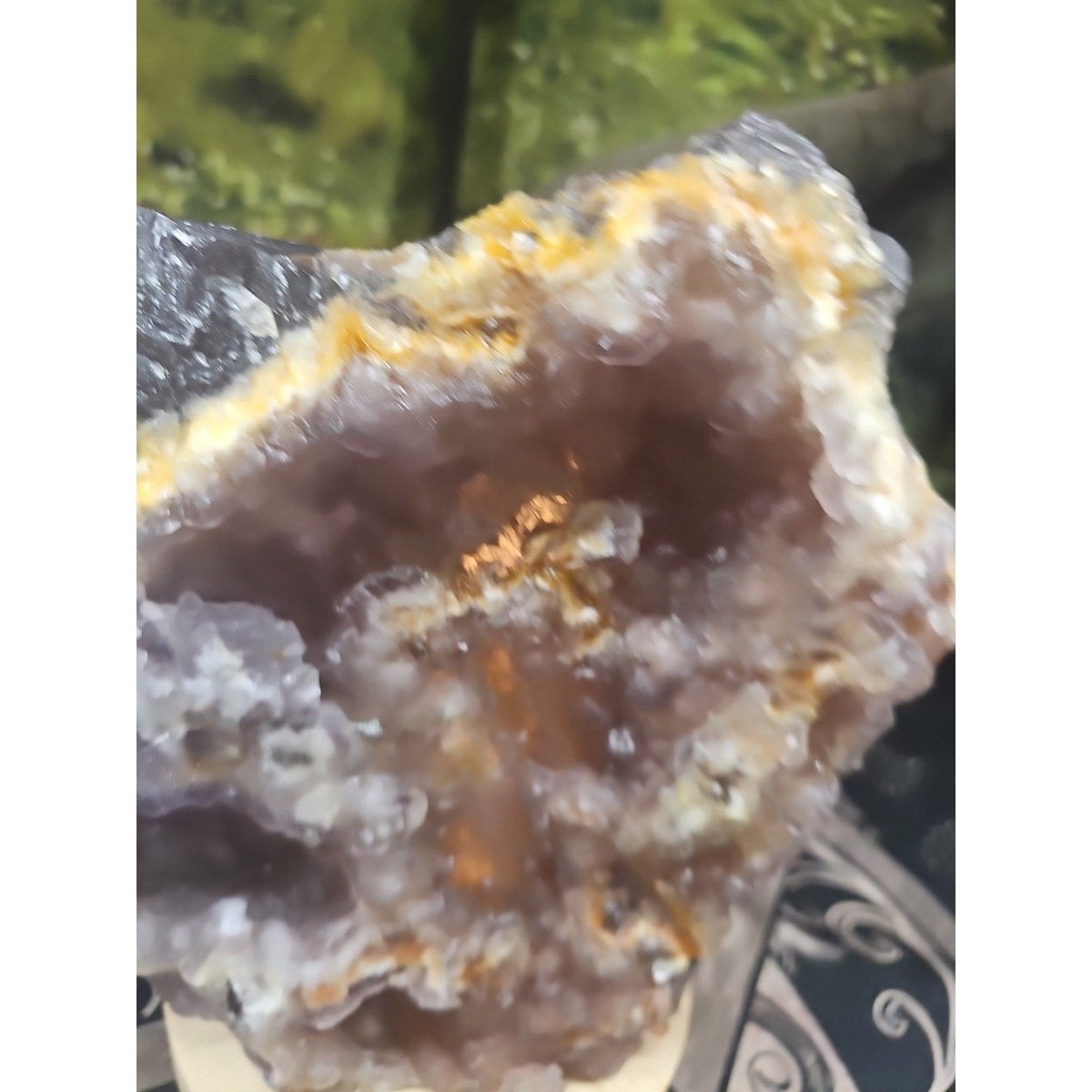 Fluorite Quartz Cluster with LED Stand – 11.9 lb