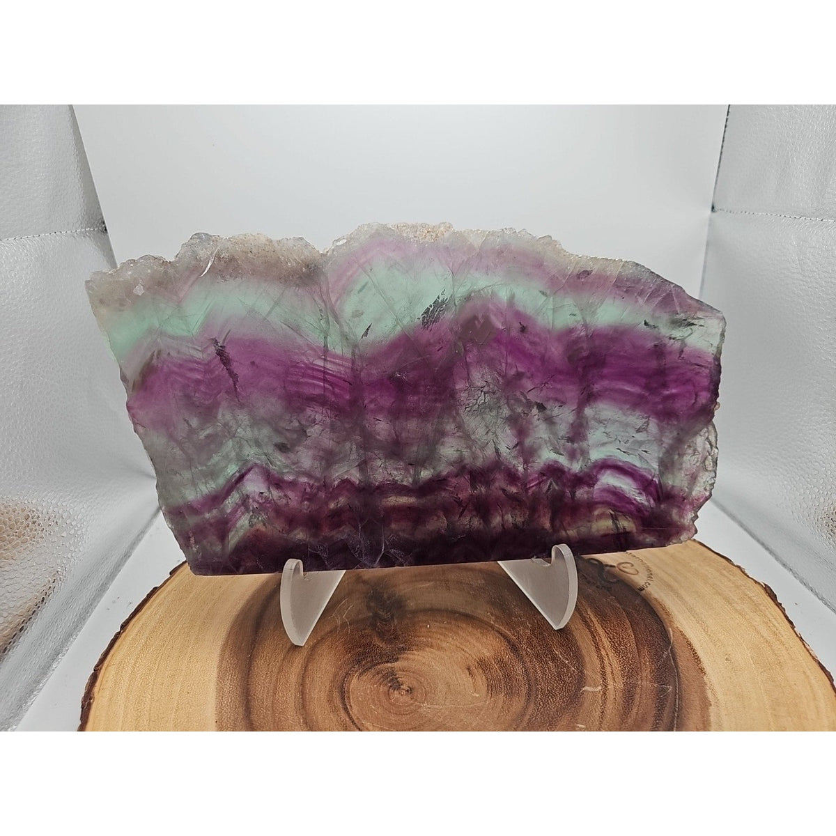 5.7LB Natural Fluorite Quartz Crystal Sheet - Vitreous Mineral Specimen