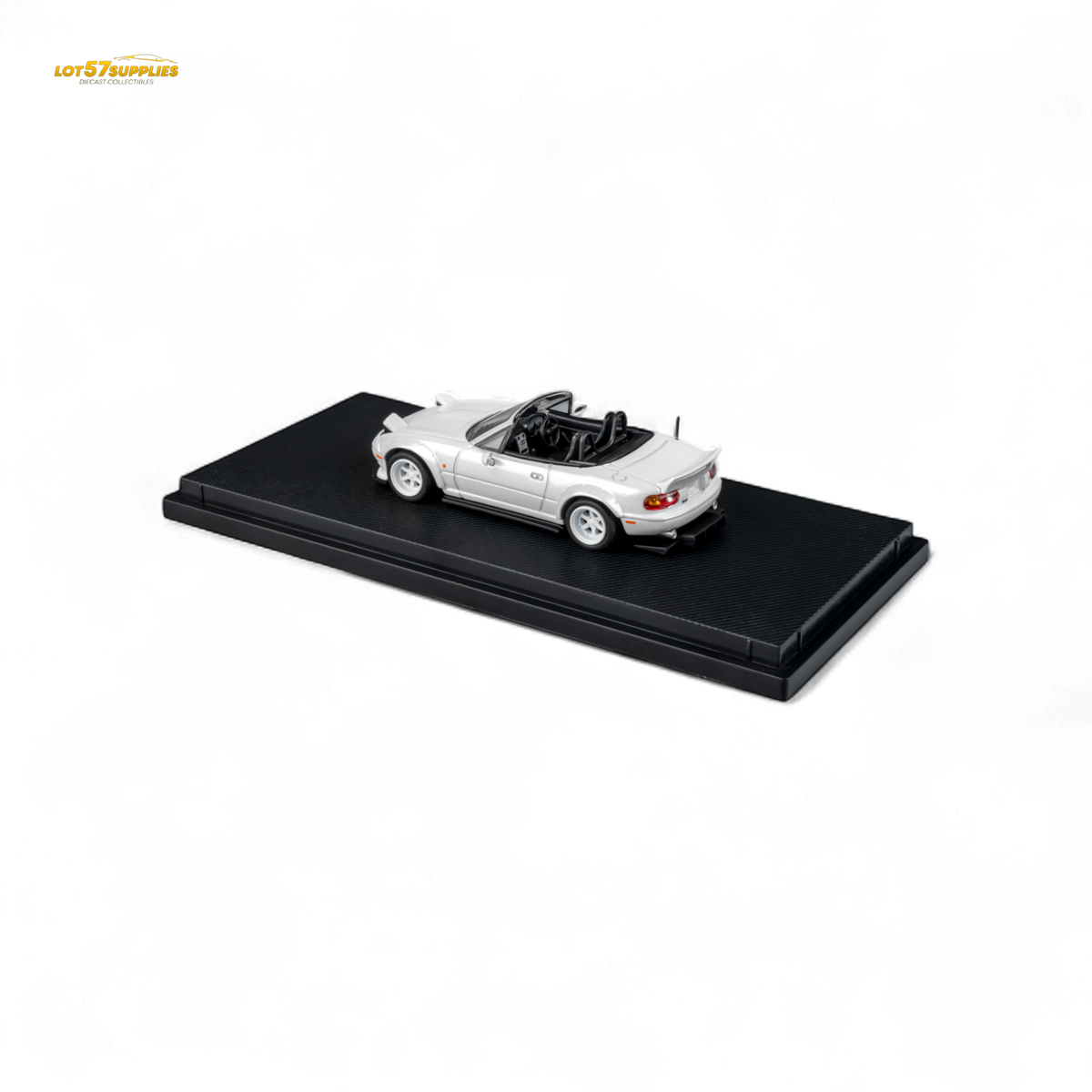MicroTurbo Custom MX5 Rocket Bunny Metallic White 1:64