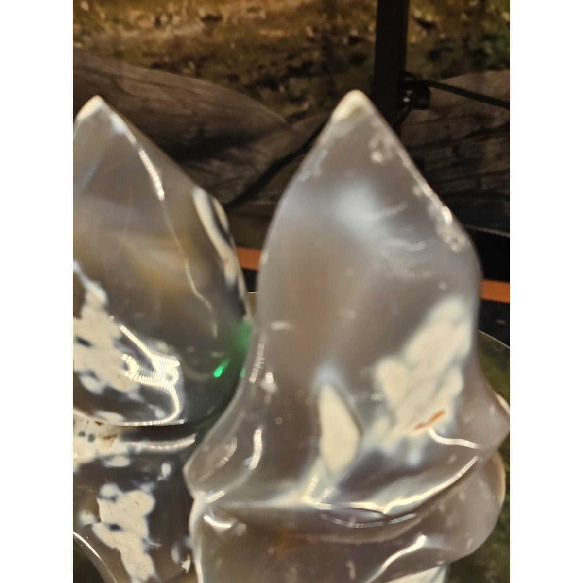 Natural Orca Stone Flame Pair – 1.10 lb