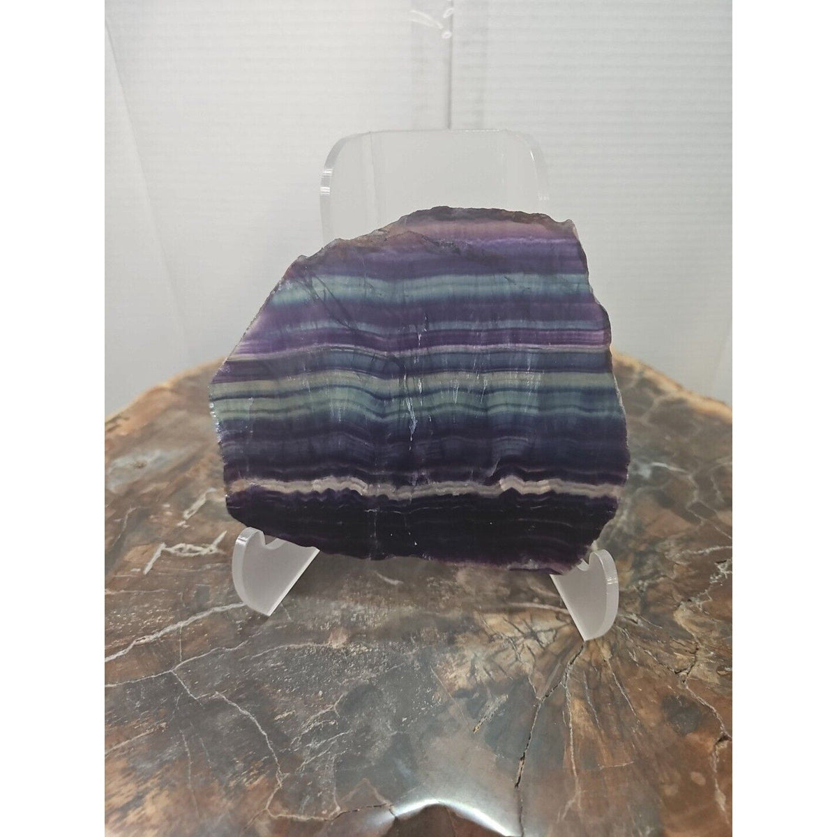 380G Natural beautiful Rainbow Fluorite Crystal flake original stone specimen