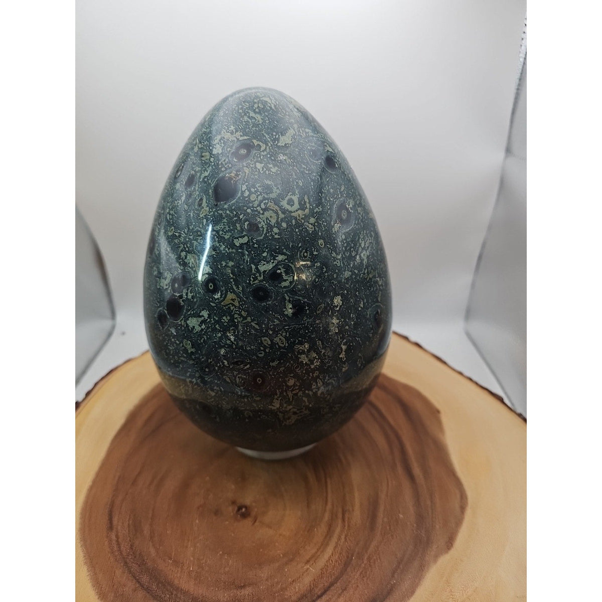 Kambaba Jasper Specimen with Jade Stand – 15.2 lb