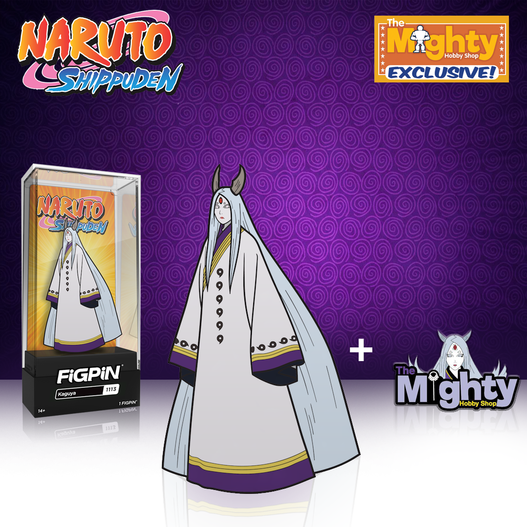 FiGPiN Anime: Naruto - Kaguya (1113) 3-Inch Enamel Pin (Mighty Collector Bundle)