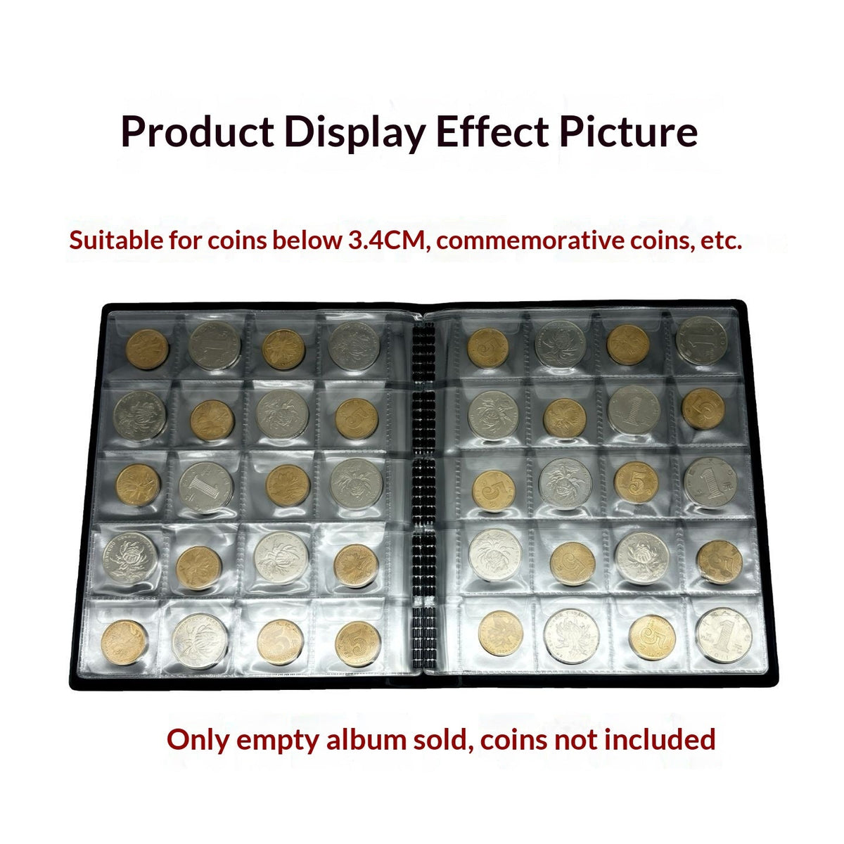 200 Square Coin Album Holders