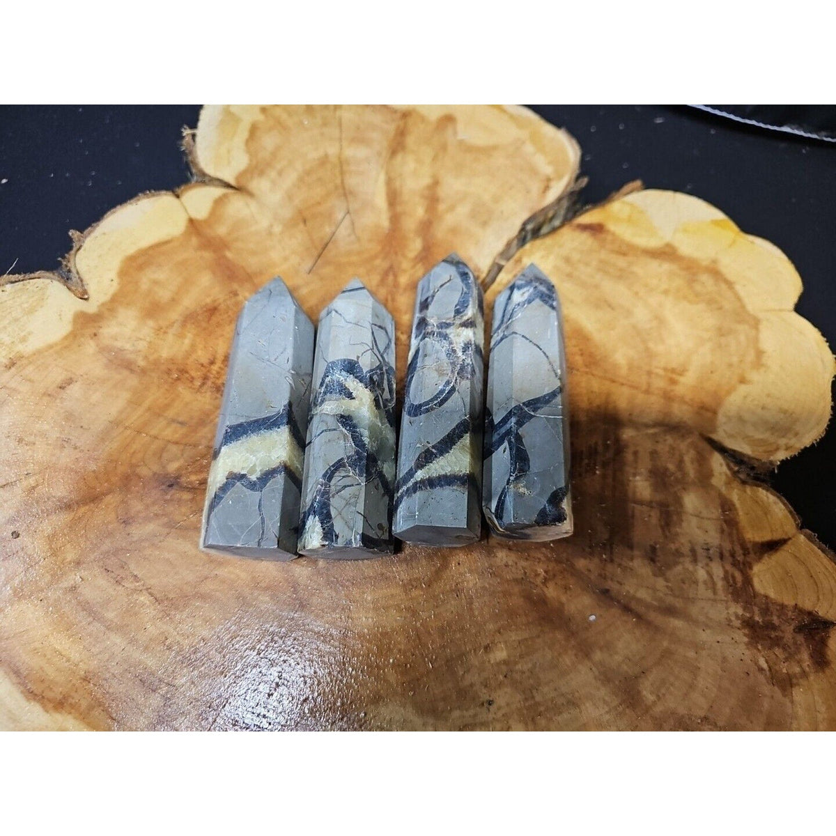 Dragon Septarian Geode Cluster Set — 1 lb, 4 Pieces from Madagascar