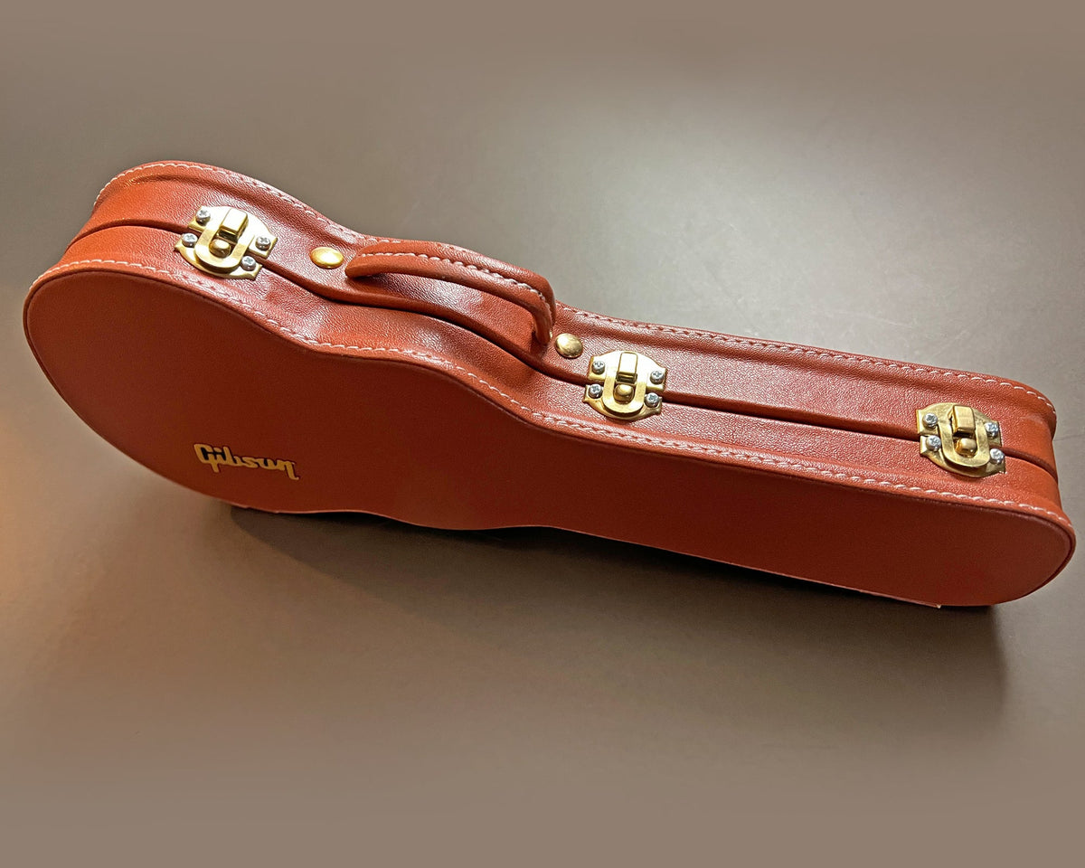 Miniature Gibson Les Paul Original Hardshell Case Brown - 1:4 Scale