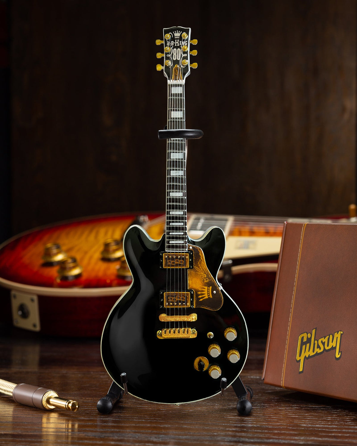 BB KING Gibson ES-345 80th Birthday Lucille Miniature Guitar Model