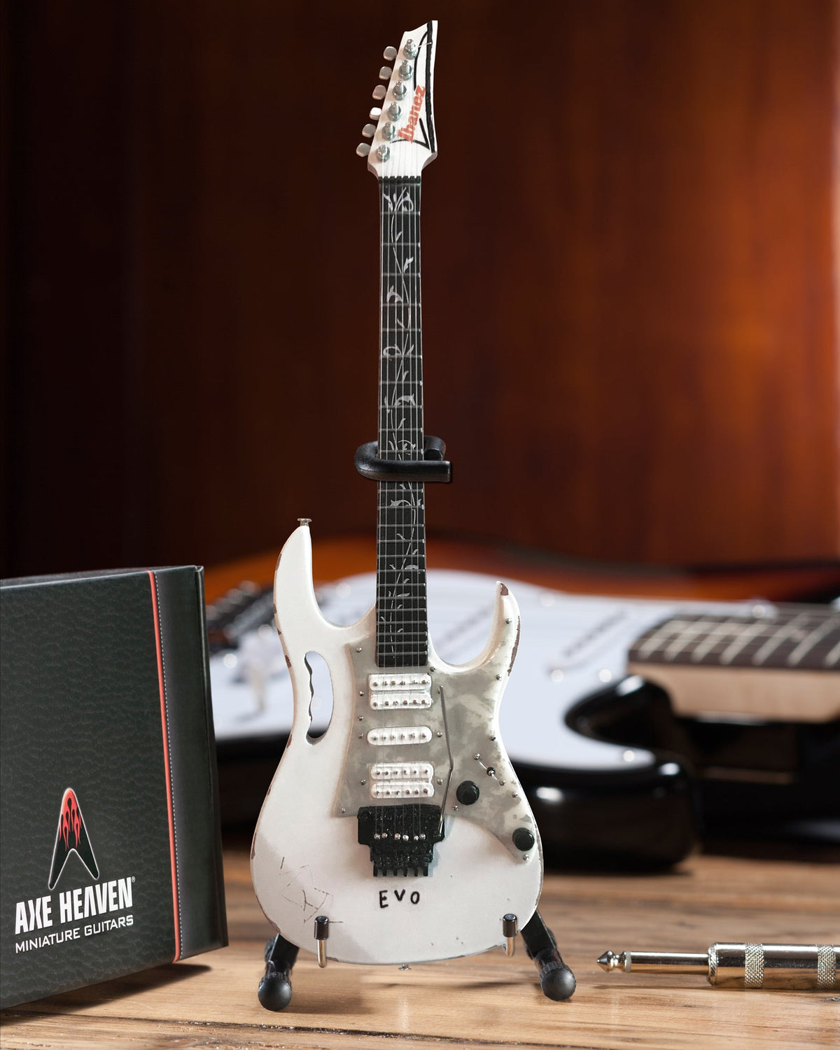 Steve Vai Vintage Ibanez JEM EVO Mini Guitar Replica Tribute
