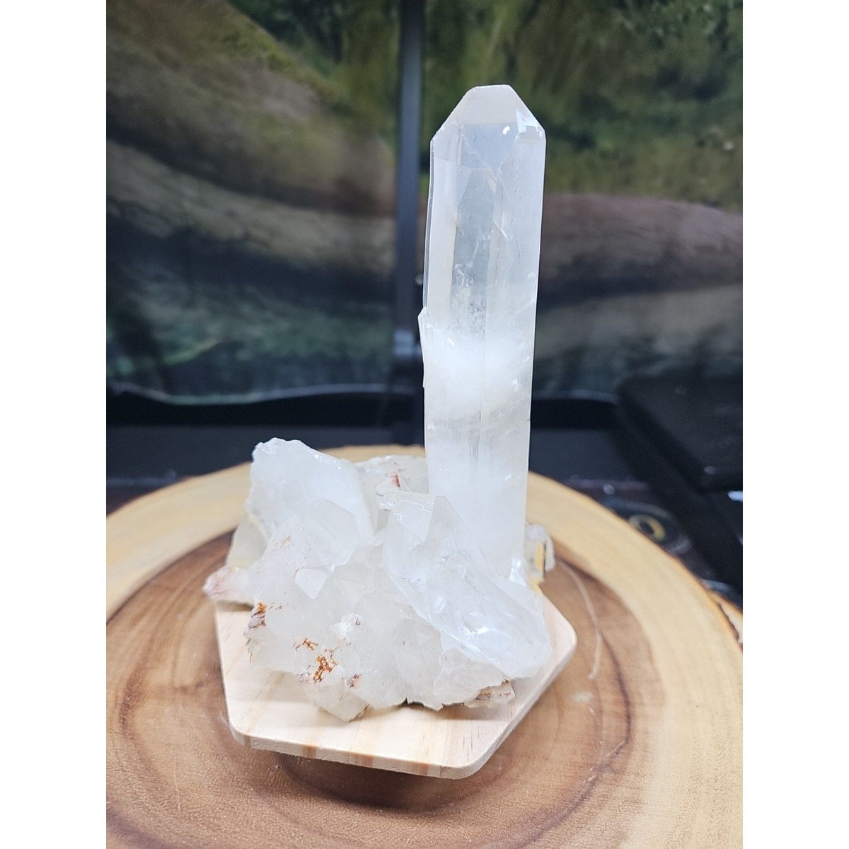 Natural Clear White Quartz Crystal Cluster — 1.28lb, Madagascar