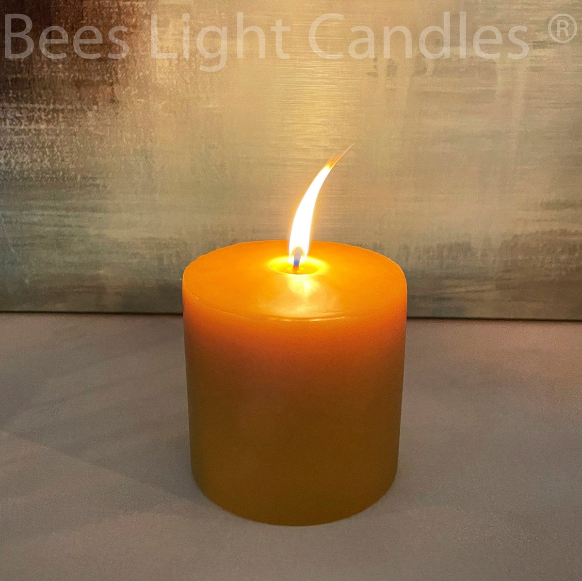 4" x 4" Beeswax Pillar Candles