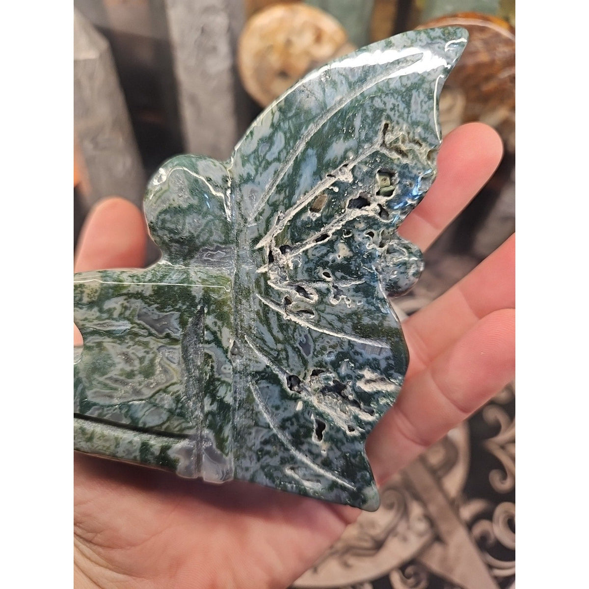Moss Agate Fairy Guardian .77lb