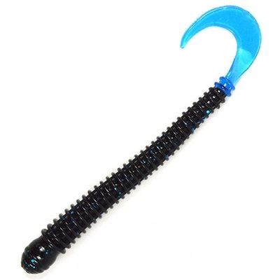Ring Worm 4" -  Black & Blue w/ Blue Tail
