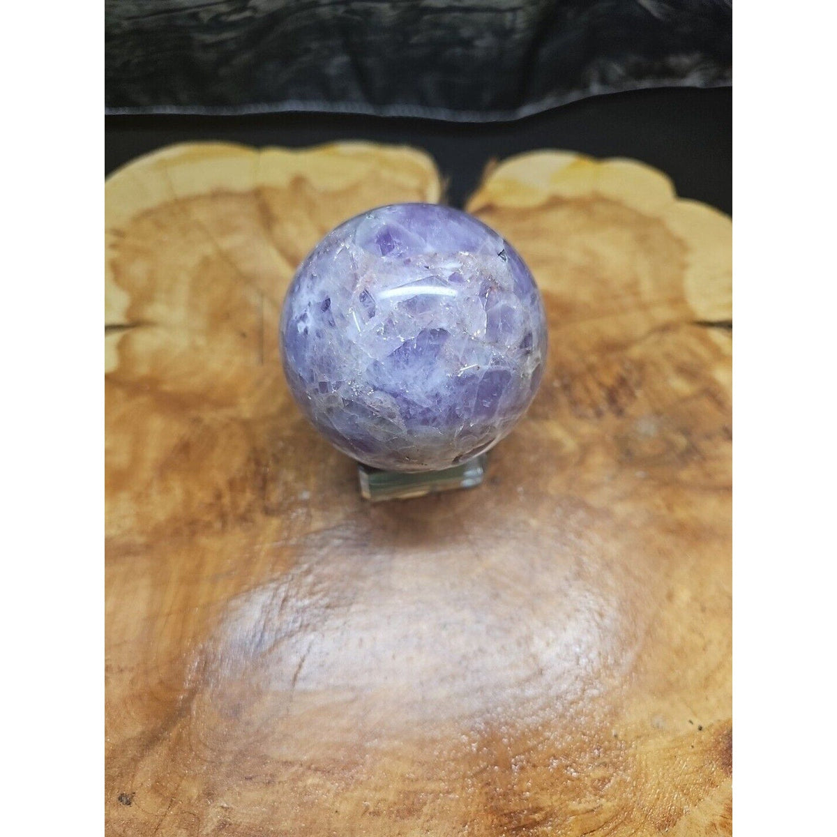 Amethyst Sphere — 65mm with Glass Stand, 1 lb
