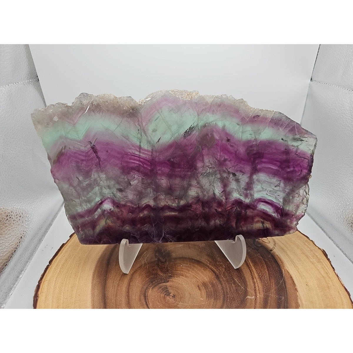 5.7LB Natural Fluorite Quartz Crystal Sheet - Vitreous Mineral Specimen