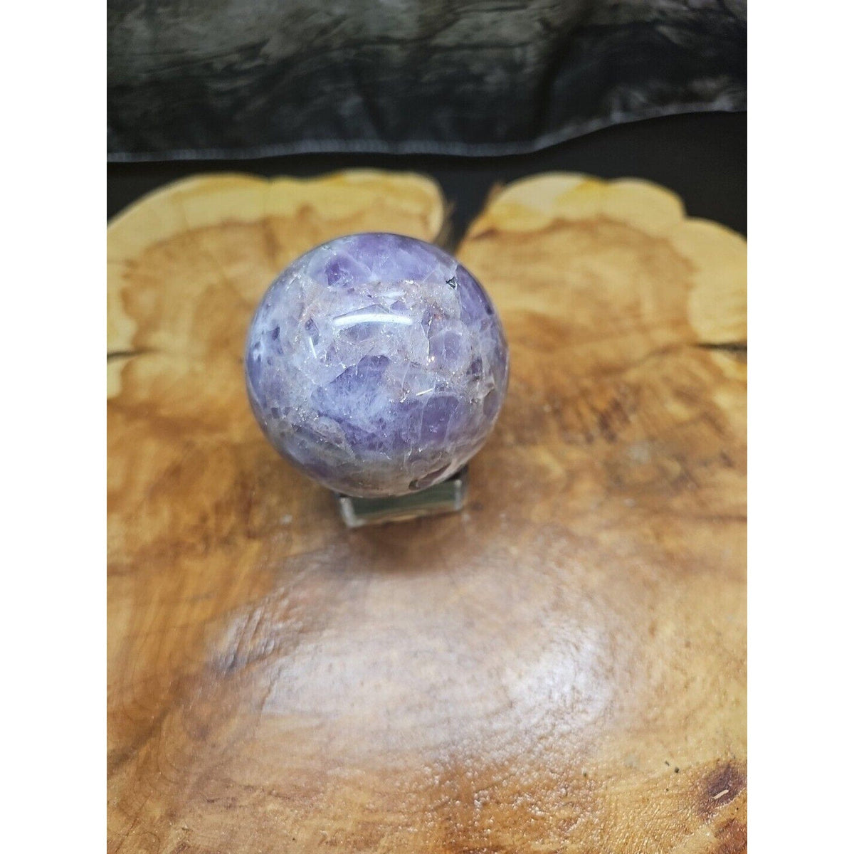 Amethyst Sphere — 65mm with Glass Stand, 1 lb