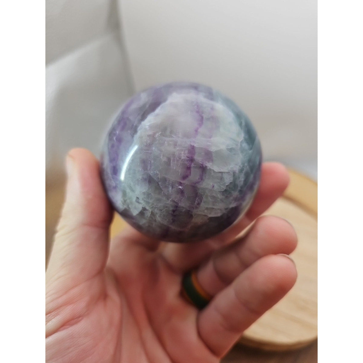 Rainbow Fluorite Crystal Sphere – 1.09 lb Madagascar