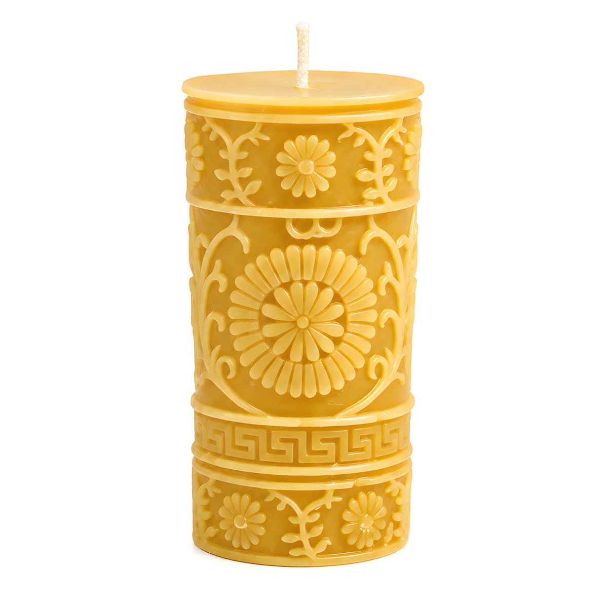 Luxury French Country Floral Pillar Candle