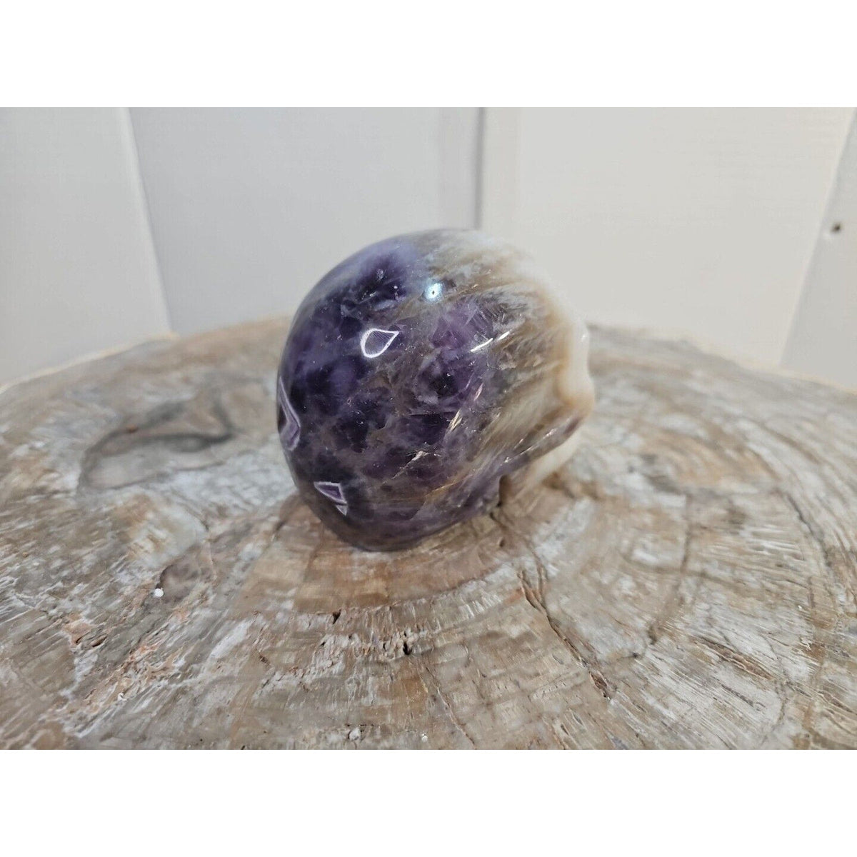 2.2 lb Natural Amethyst Hand-Carved Crystal Skull — Spiritual Collector Piece