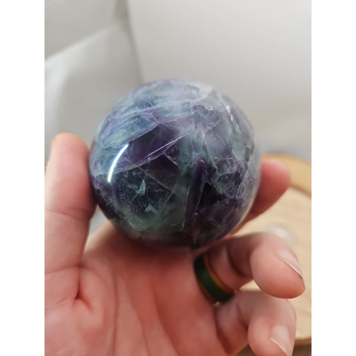 Rainbow Fluorite Crystal Sphere – 1.09 lb Madagascar