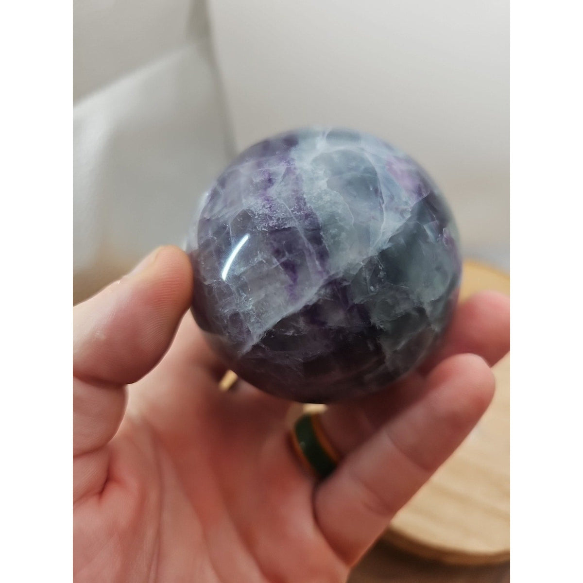 Rainbow Fluorite Crystal Sphere – 1.09 lb Madagascar