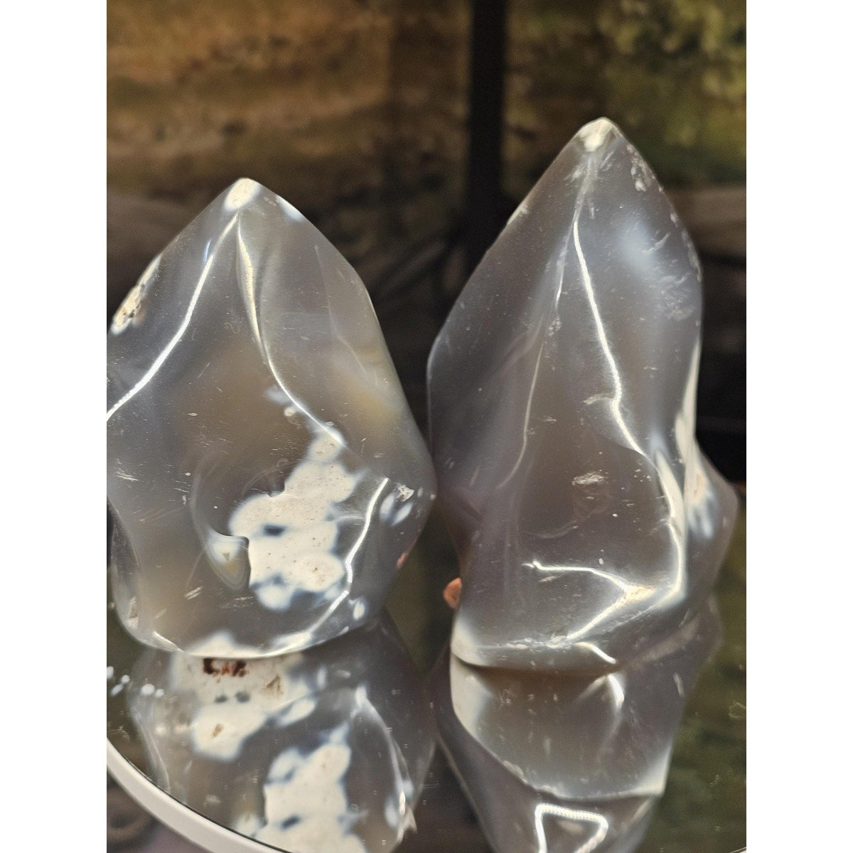 Natural Orca Stone Flame Pair – 1.10 lb