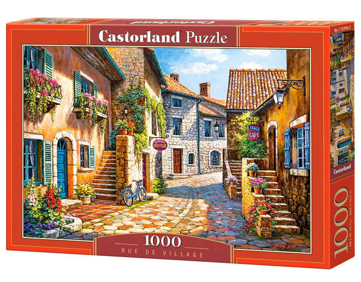 1000 Piece Jigsaw Puzzle, Rue de Village, France, Painting Puzzle, Adult Puzzle, Castorland C-103744-2