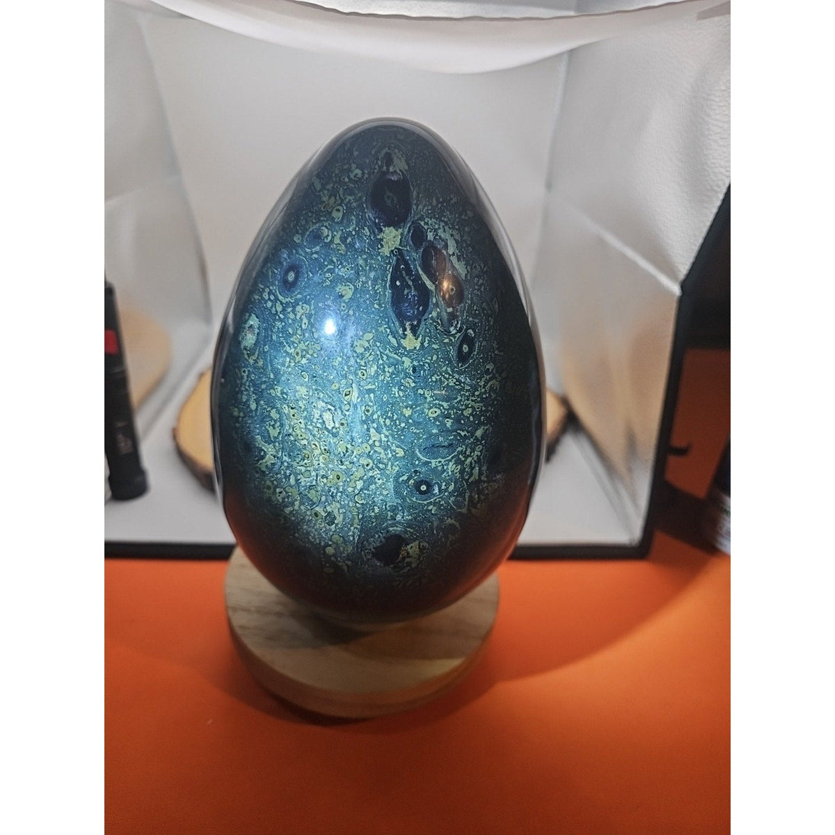 Kambaba Jasper Specimen with Jade Stand – 15.2 lb