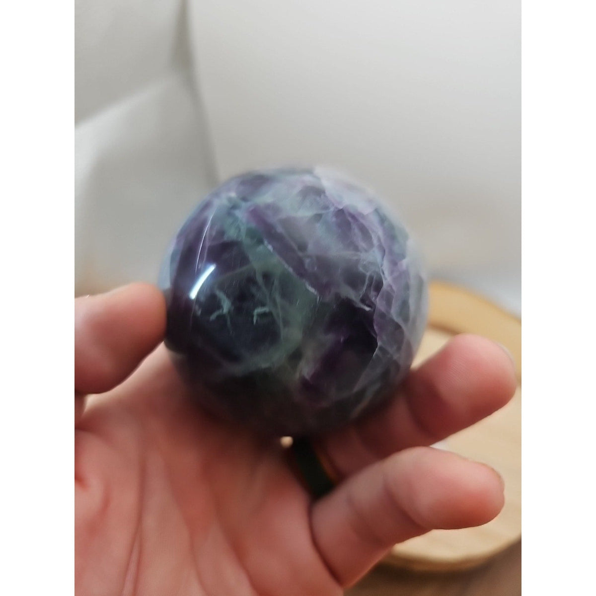 Rainbow Fluorite Crystal Sphere – 1.09 lb Madagascar