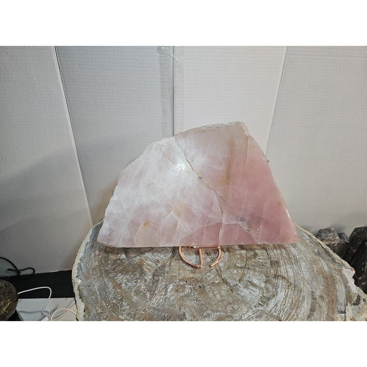 Natural Rose Quartz Crystal Stone Slices — 5.72 lbs from China