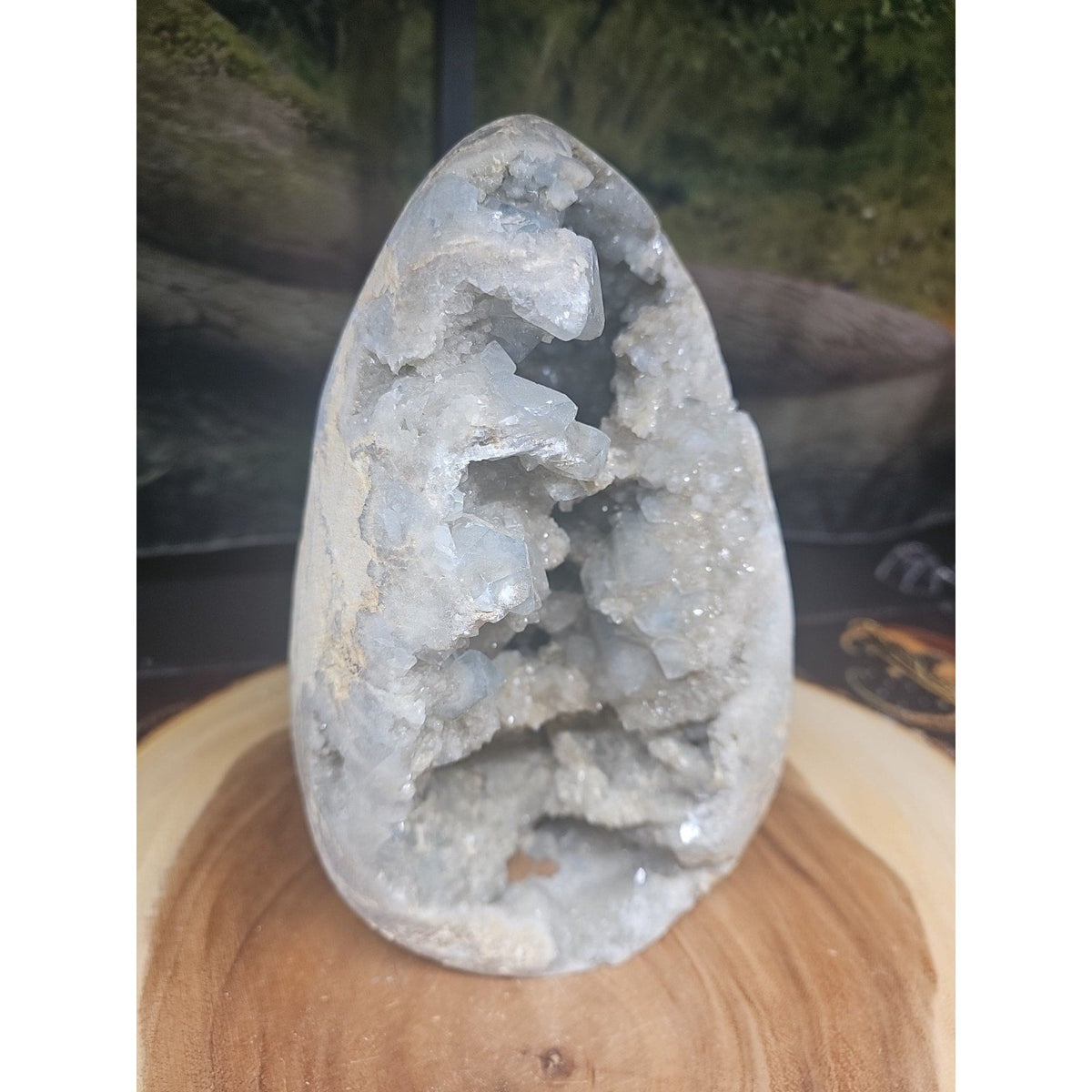 Large Baby Blue Celestite Geode Cluster — 13.6 lbs, 8 inches, Brazil