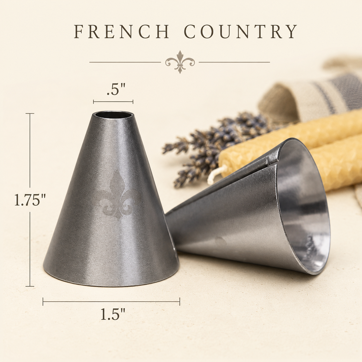 Fleur de Lis Candle Shaver Tool, Taper Base Trimmer