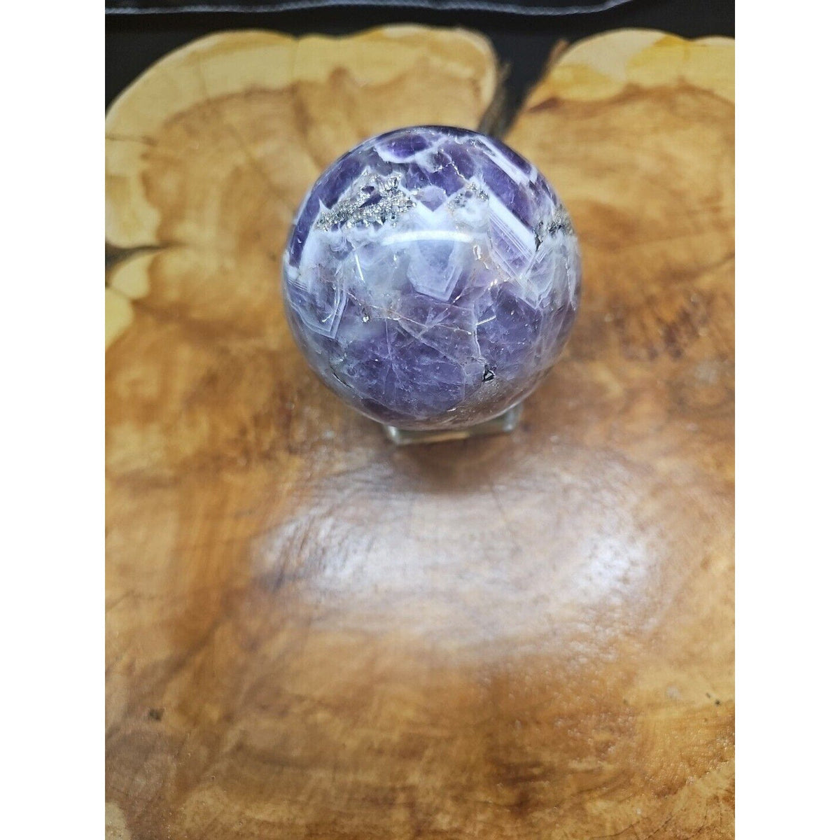 Amethyst Sphere — 65mm with Glass Stand, 1 lb