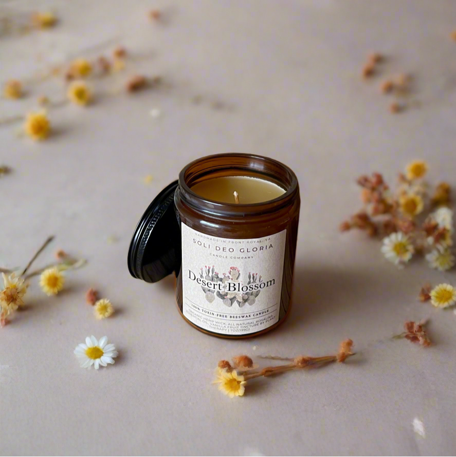 Desert Blossom | Essential Oil & Extract Infused Beeswax Candle