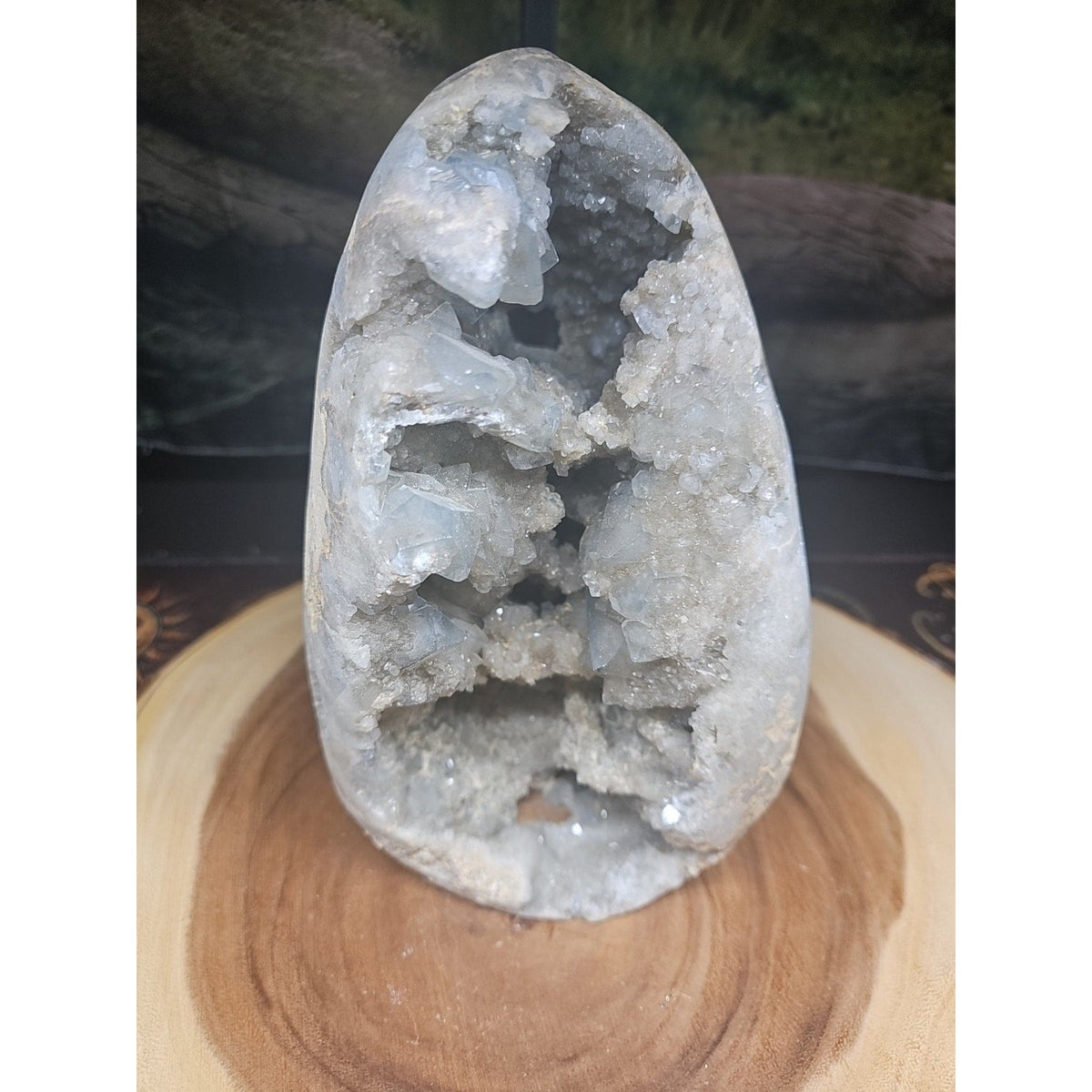 Large Baby Blue Celestite Geode Cluster — 13.6 lbs, 8 inches, Brazil