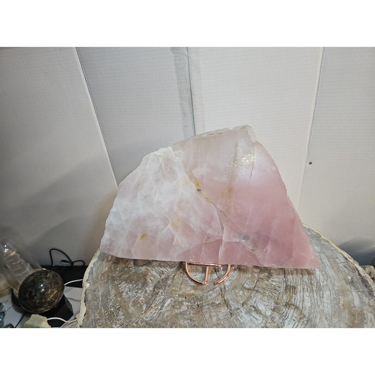 Natural Rose Quartz Crystal Stone Slices — 5.72 lbs from China