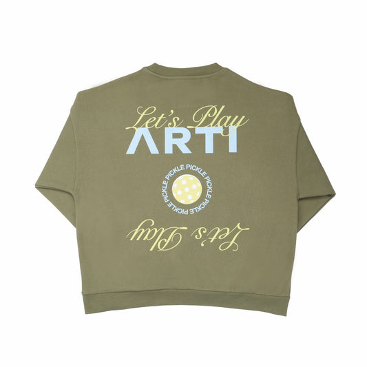 ARTI “Let’s Play” Heavyweight Crewneck – Olive Green