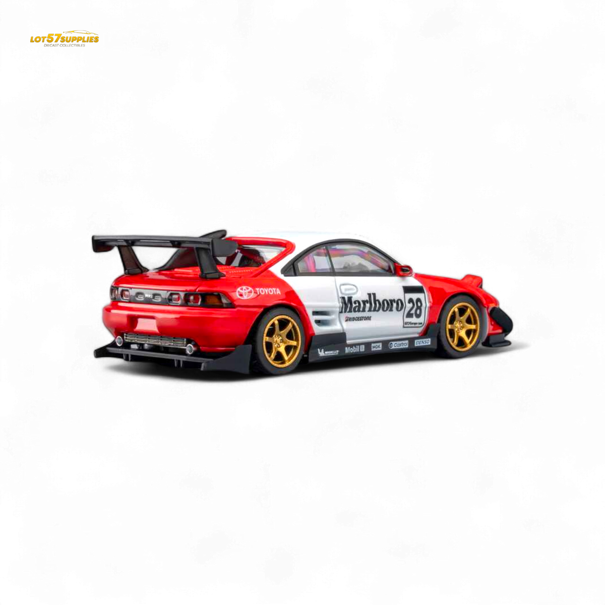 MicroTurbo Toyota MR2 Red & White Racing Livery 1:64