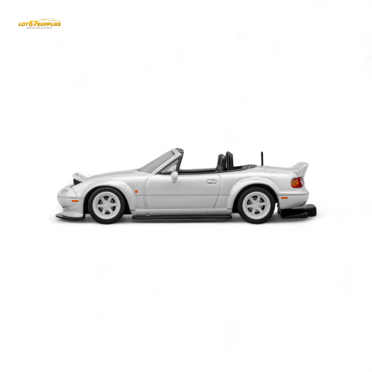 MicroTurbo Custom MX5 Rocket Bunny Metallic White 1:64