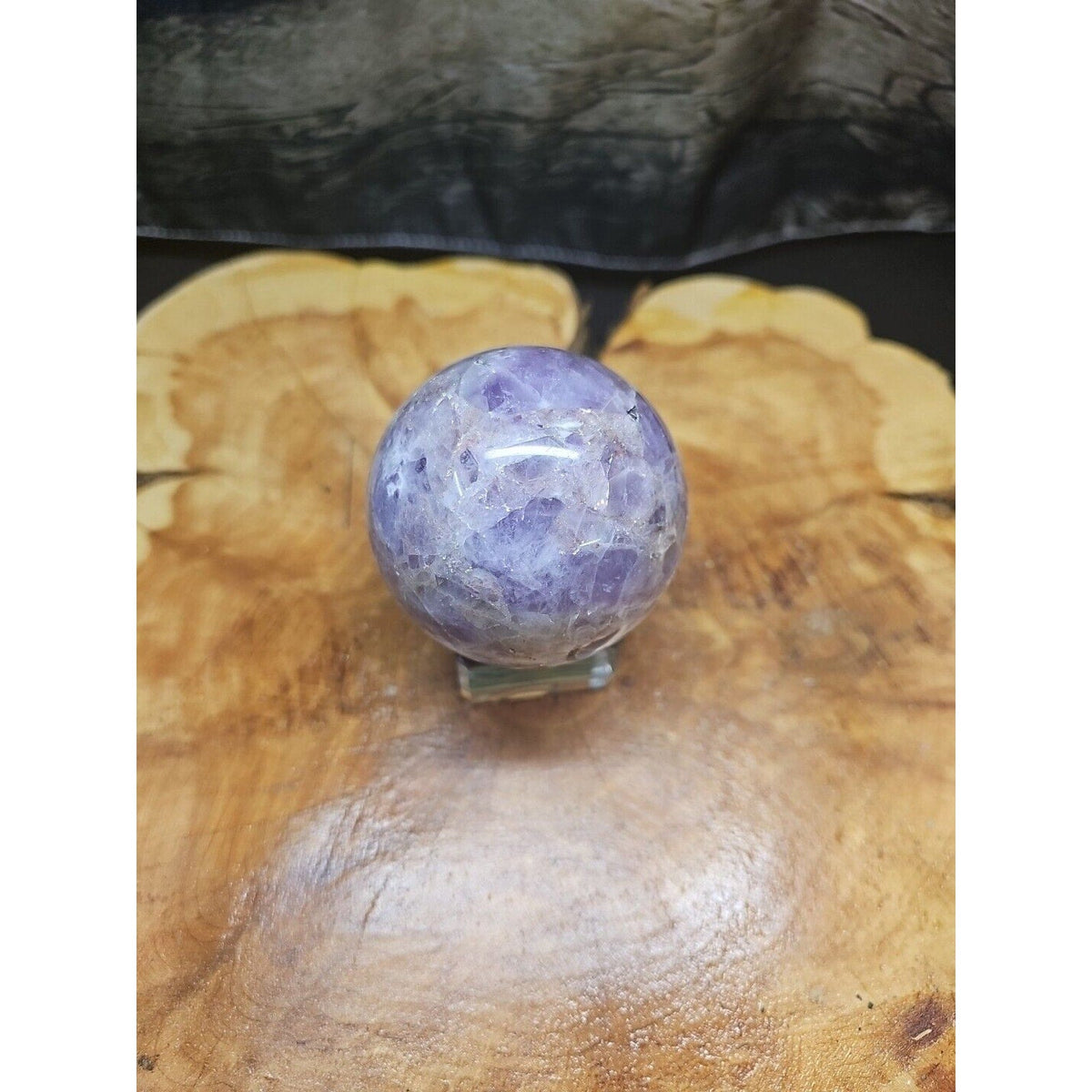 Amethyst Sphere — 65mm with Glass Stand, 1 lb