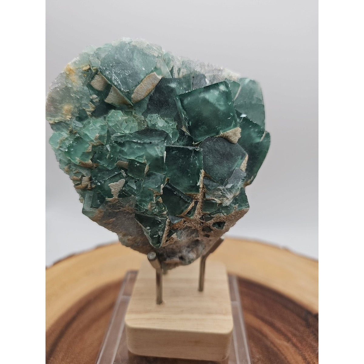 Raw Chunk Fluorite 1.27lb With Stand