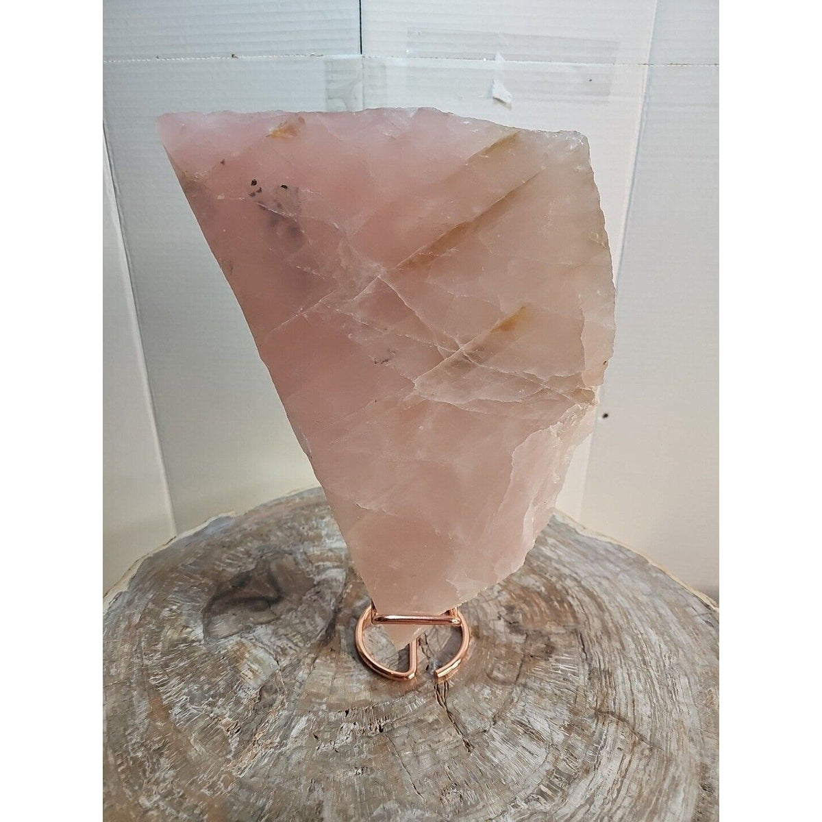 Natural Rose Quartz Crystal Stone Slices — 5.72 lbs from China