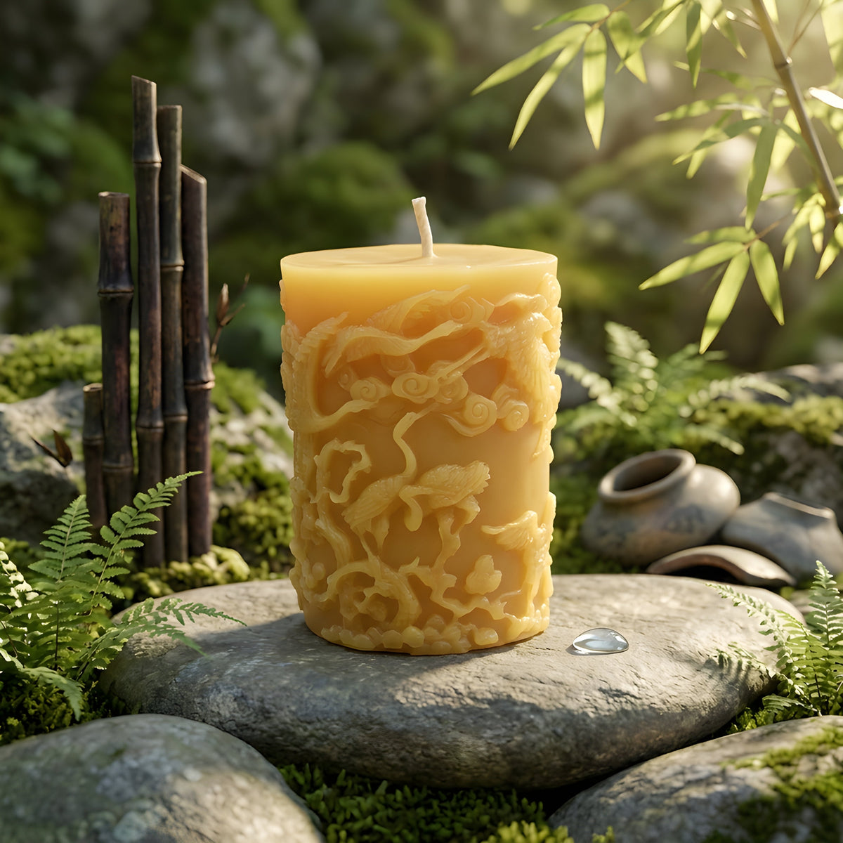 Wind + Crane Beeswax Pillar
