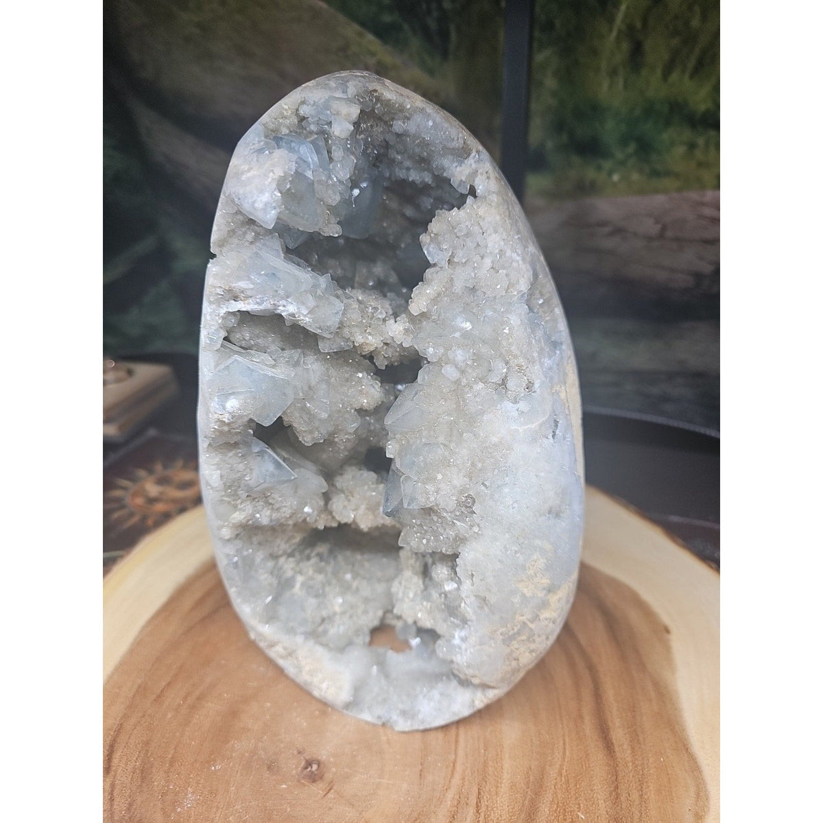Large Baby Blue Celestite Geode Cluster — 13.6 lbs, 8 inches, Brazil