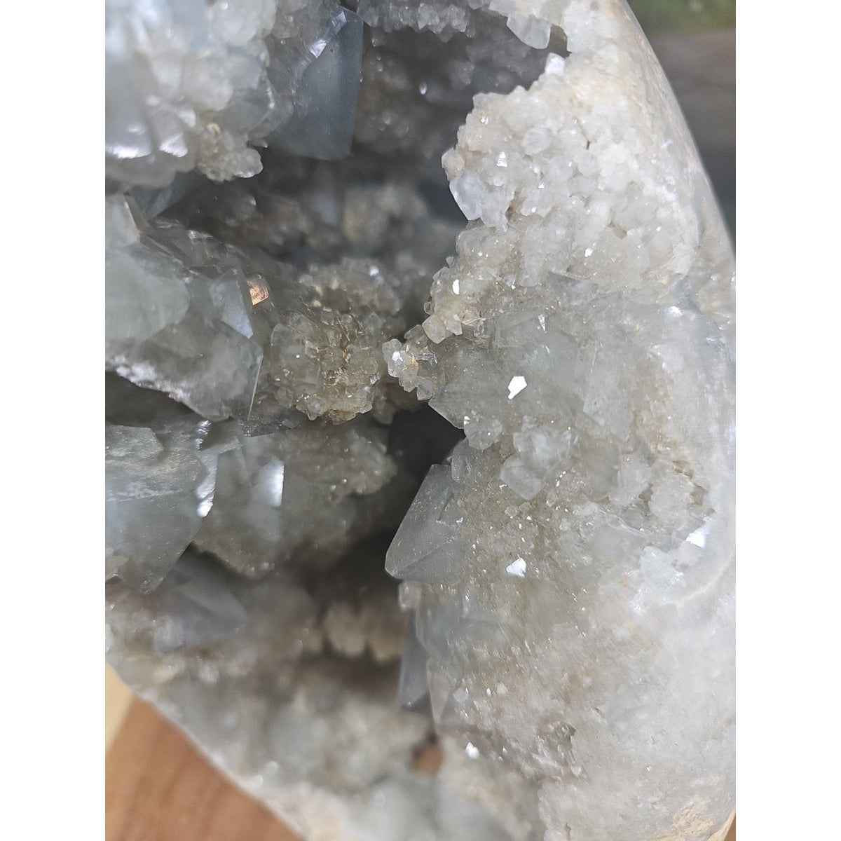 Large Baby Blue Celestite Geode Cluster — 13.6 lbs, 8 inches, Brazil
