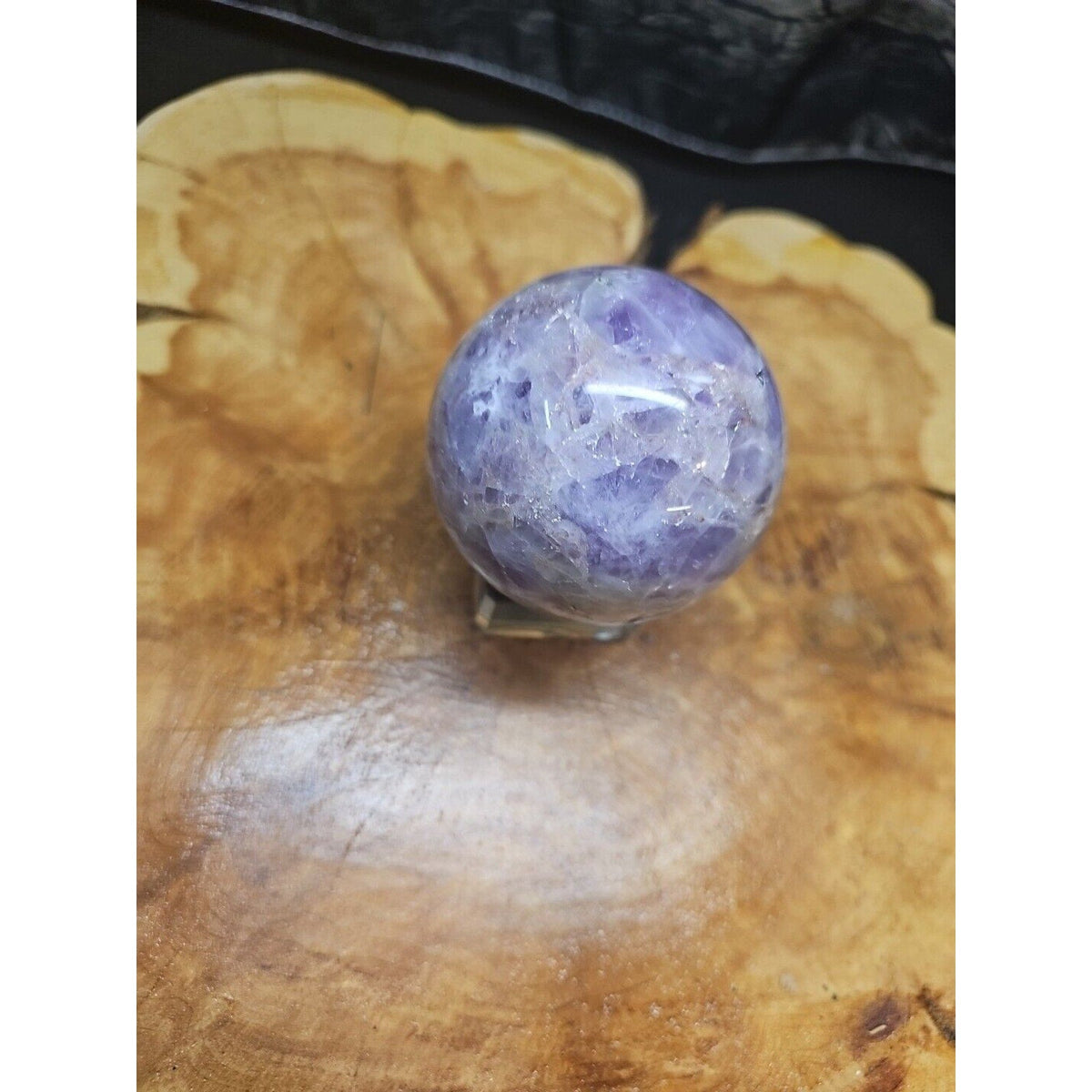 Amethyst Sphere — 65mm with Glass Stand, 1 lb
