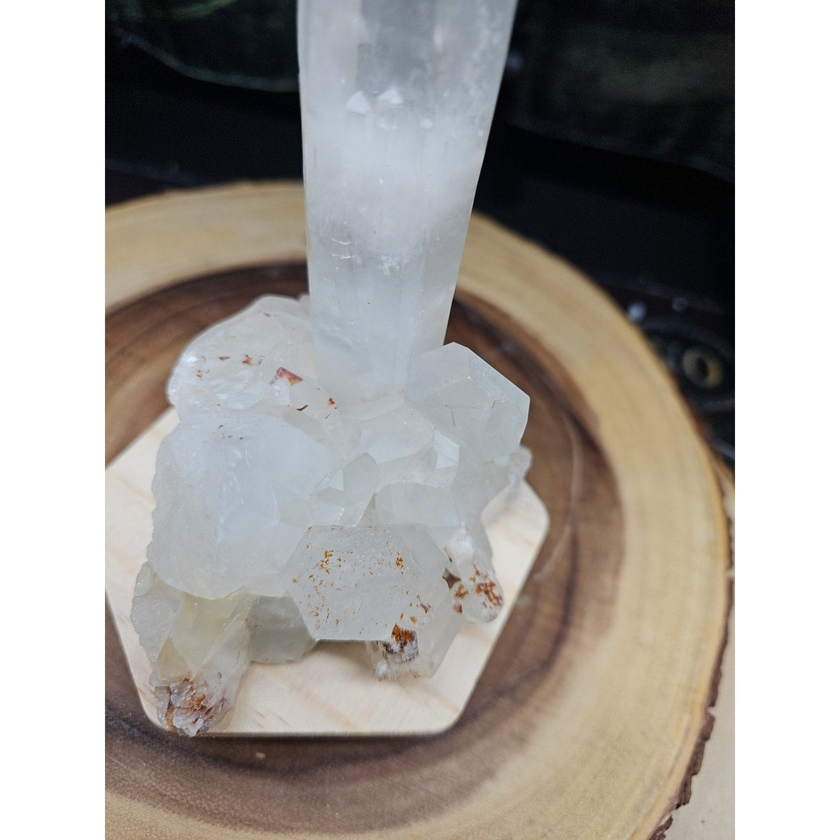Natural Clear White Quartz Crystal Cluster — 1.28lb, Madagascar