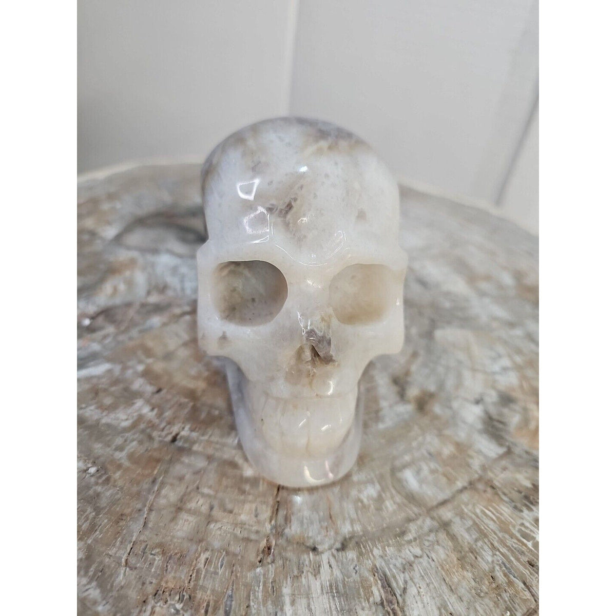 2.2 lb Natural Amethyst Hand-Carved Crystal Skull — Spiritual Collector Piece